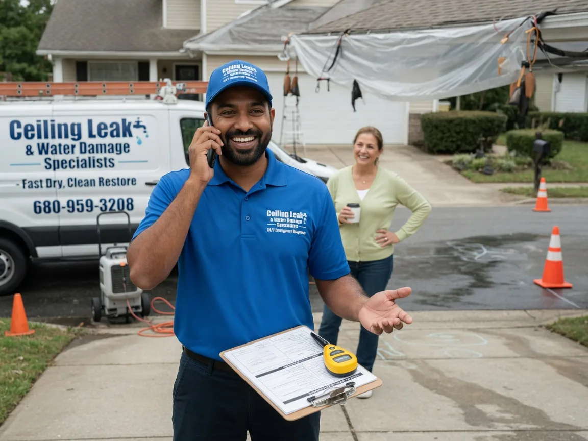 Ceiling Leak Cleanup Huntington, IN FAQs